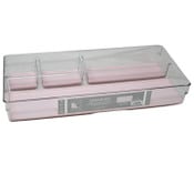 Wholesale - 15.5x7x2.5" 4 Section Plastic Storage Organizer with Non-Slip Bottom C/P 12, UPC: 195010047029